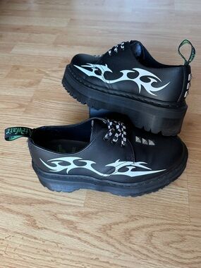 DOC MARTENS X PLEASURES 1461 PLATFORM TRIBAL STUD SHOES